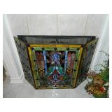 Beautiful Stain Glass Fire Screen
