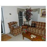 living room mid-century sofa and chair