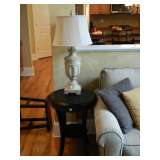 Small side table with lamp