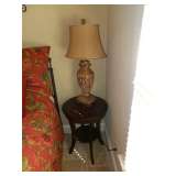 Small side table with lamp