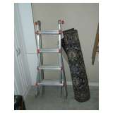 extension ladder & rug