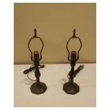 two lamps, no shades