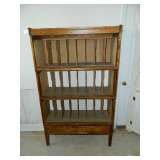 antique barrister case has glass doors