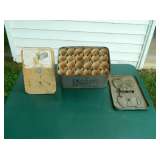 Looking down into egg crate with dividers