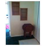 Two Wall Shadow Boxes, Folding Snack Tables