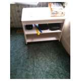 White Shelves On Rollers