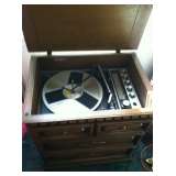 Nightstand Is Radio and Turn Table