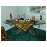 Matching Oblong Glass Table