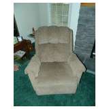 One Of Two Burgandy Recliners