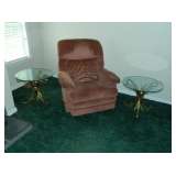 Second Recliner Showing Glass Top Tables