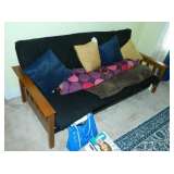Wood Arm, Full Size Futon With Mattress