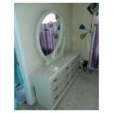 Beige Dresser With Mirror