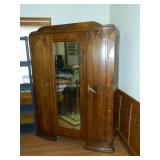 2 Beautiful Antique Armoire 1800’s Piece, Convex Doors, In Wonderful Shape