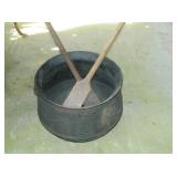 Vintage Wash Pot With Wash Paddles