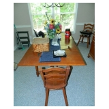 Matching 1936 Maple Dining Room Table & 6 Chairs