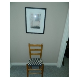 kitchen chair with woven seat