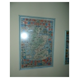 Vintage historical map of Scotland