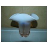 Peach & opalescent vase