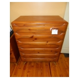 6 drawer Franklin Shockey chest made of knotty pine