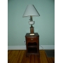 Mahogany end table & lamp