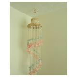 decor in shades of blue, pink and cream shells