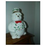 Lenox snowman cookie jar