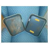 A view of the back of coke trays