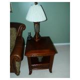 second end table and lamp