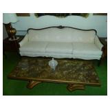 White Victorian Style Sofa