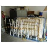 Brass Bed & Bar Stools