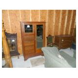 Antique Mirror, Antique Wardrobe, Antique Chair, Antique Oak 3 Drawer Chest