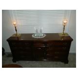 Basset Dresset & Beautiful Crystal Lamps