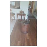 contemporary side table wood and glass