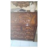 Hand carved desk 