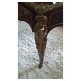 ANTIQUE FRENCH PROVINCIAL STYLE  HAND CARVED WOOD EXECUTIVE WRITING DESK