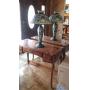 Tiffany style lamp and Ethan Allen sofa table