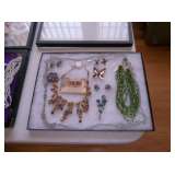 brooch and earrings