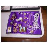 vintage jewelry and compact