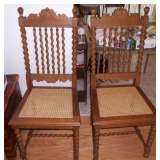 Barleytwist Chairs w cane bottoms