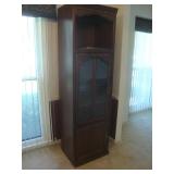 tall cabinet with glass doors