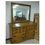 Maple dresser with mirror