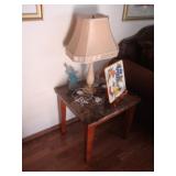 Marble top side table