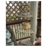 Another wrought iron corner shelf