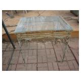 Patio tble w peeling paint