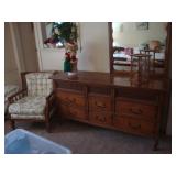 Cherry dresser w/ 9 drawers