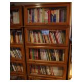 Bookcases with sliding glass doors