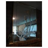 Mirror with calla lily