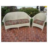 Lloyd Loom settee & Chair