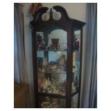 Lighted Mahogany curio cabinet