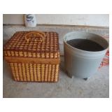 Picnic basket, flower pot
